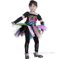 Halloween Colorful Bones Skeleton Children Tutu Dresses